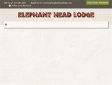 Tablet Screenshot of elephantheadlodge.com